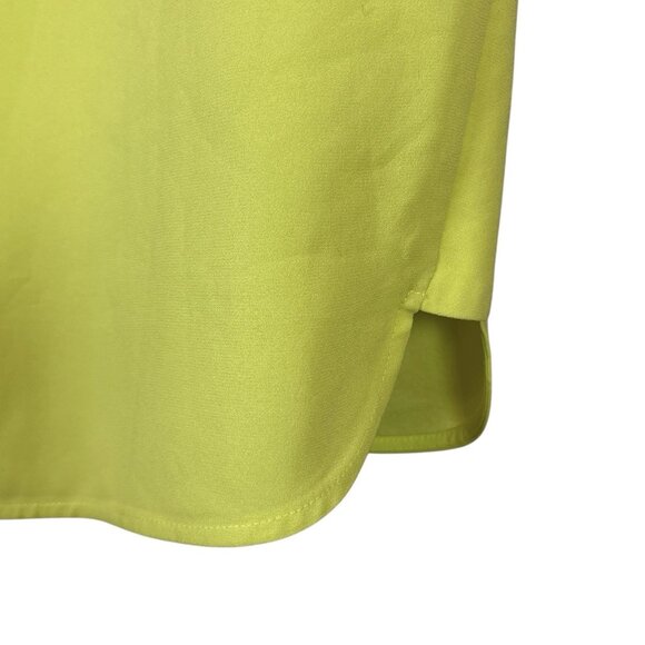 BCBG MaxAzria Ellie Cowl Draped Low Open Back Dress Lemongrass Yellow Size 4 - Picture 4 of 10